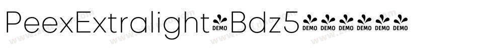 PeexExtralight-Bdz5字体转换