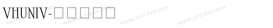VHUNIV字体转换