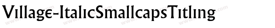 Village-ItalicSmallcapsTitling字体转换