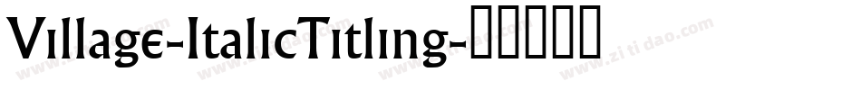 Village-ItalicTitling字体转换