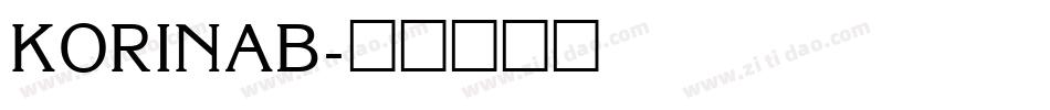 KORINAB字体转换