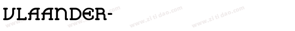 VLAANDER字体转换