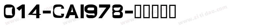 014-CAI978字体转换