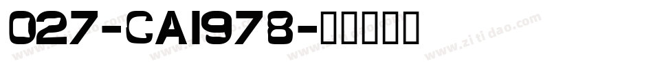 027-CAI978字体转换