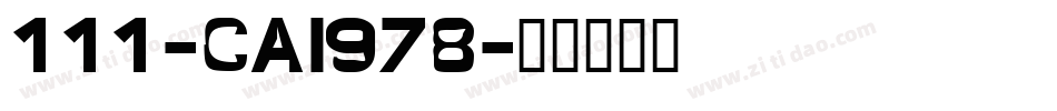 111-CAI978字体转换