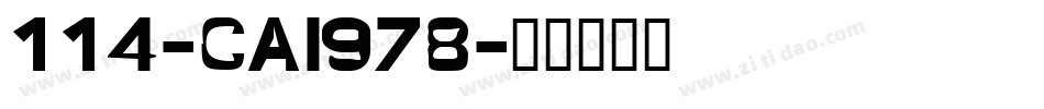 114-CAI978字体转换