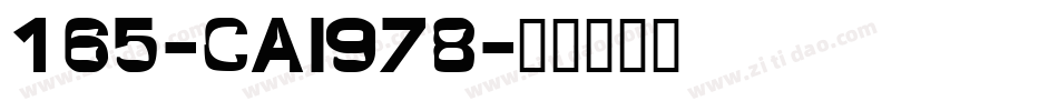 165-CAI978字体转换