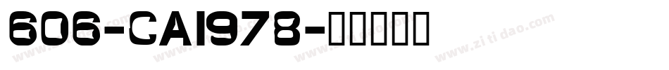 606-CAI978字体转换