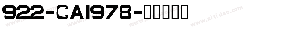 922-CAI978字体转换