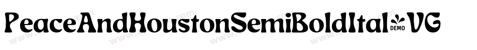 PeaceAndHoustonSemiBoldItal-VGG3x字体转换