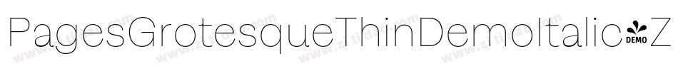 PagesGrotesqueThinDemoItalic-ZAxq字体转换 PagesGrotesqueThinDemoItalic-ZAxq字体转换