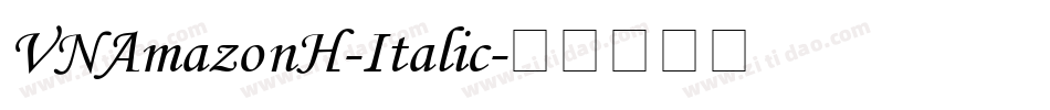 VNAmazonH-Italic字体转换
