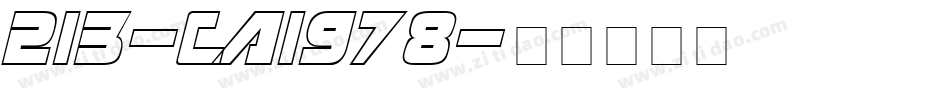 213-CAI978字体转换