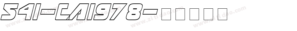 541-CAI978字体转换