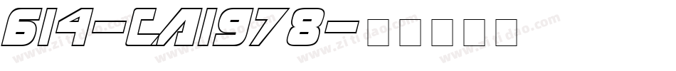 614-CAI978字体转换