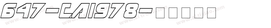 647-CAI978字体转换