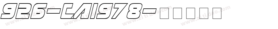926-CAI978字体转换