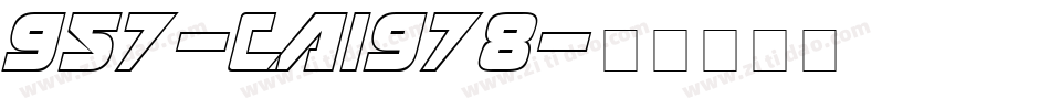 957-CAI978字体转换