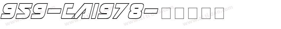 959-CAI978字体转换