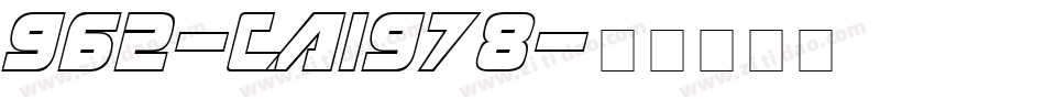962-CAI978字体转换