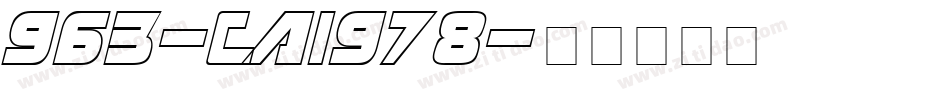 963-CAI978字体转换