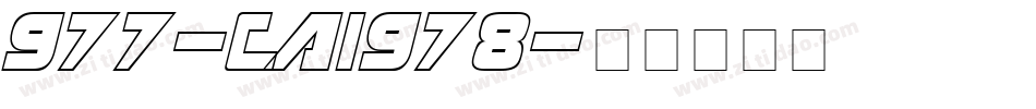 977-CAI978字体转换