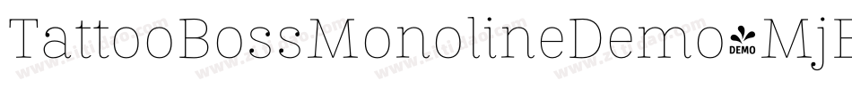 TattooBossMonolineDemo-MjEv字体转换