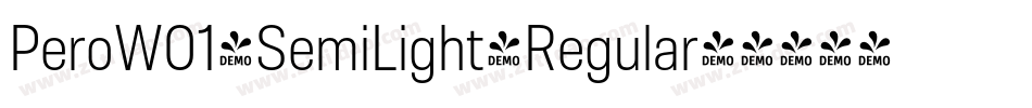 PeroW01-SemiLight-Regular字体转换