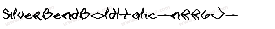 SilverBendBoldItalic-nRR6J字体转换