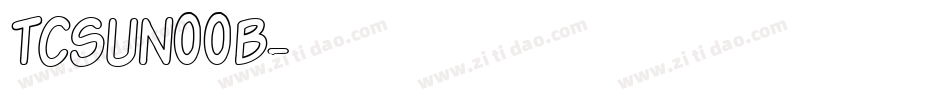 TCSUN00B字体转换