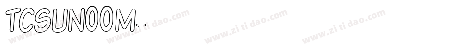TCSUN00M字体转换