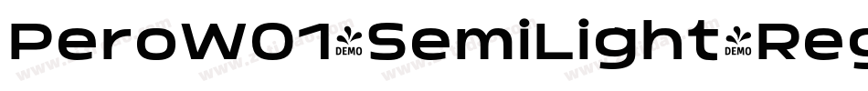 PeroW01-SemiLight-Regular字体转换