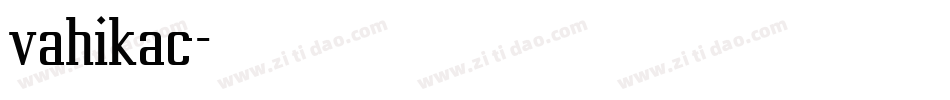vahikac字体转换