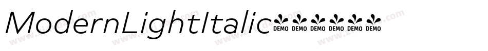 ModernLightItalic字体转换