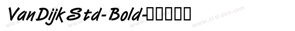 VanDijkStd-Bold字体转换