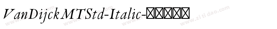 VanDijckMTStd-Italic字体转换