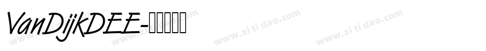 VanDijkDEE字体转换