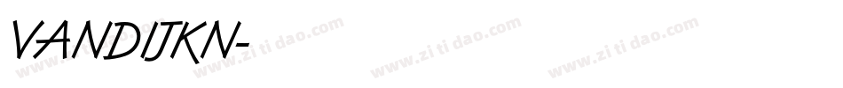 VANDIJKN字体转换