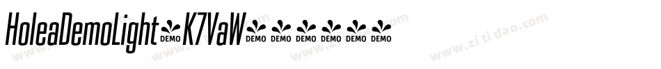 HoleaDemoLight-K7VaW字体转换