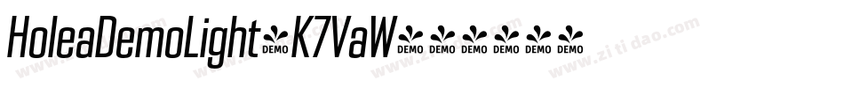 HoleaDemoLight-K7VaW字体转换