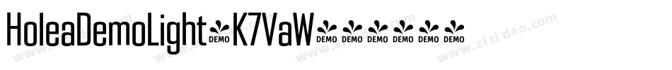 HoleaDemoLight-K7VaW字体转换