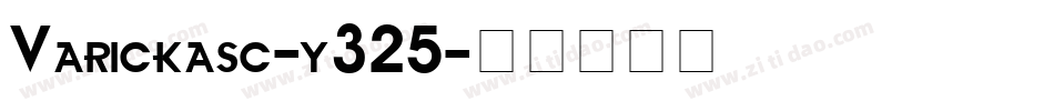 Varickasc-y325字体转换