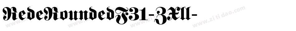 RedeRoundedF31-ZXll字体转换