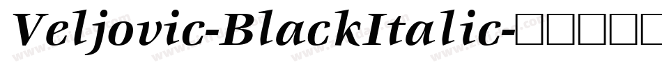 Veljovic-BlackItalic字体转换