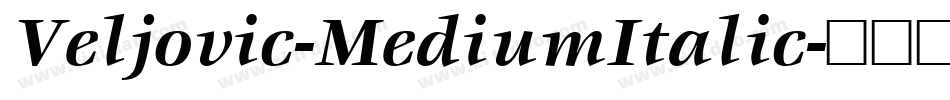 Veljovic-MediumItalic字体转换