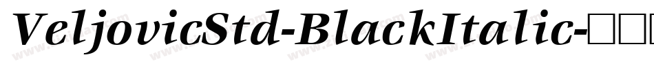 VeljovicStd-BlackItalic字体转换