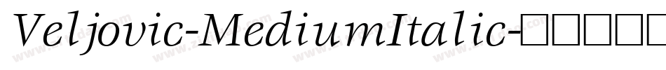 Veljovic-MediumItalic字体转换
