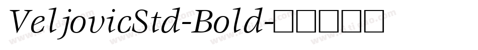 VeljovicStd-Bold字体转换