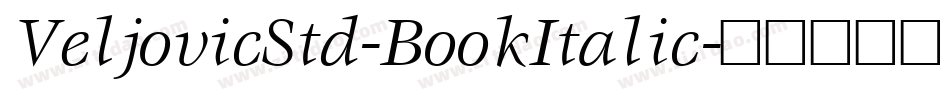 VeljovicStd-BookItalic字体转换