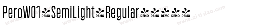 PeroW01-SemiLight-Regular字体转换